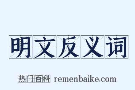 明文反义词是什么意思的图片